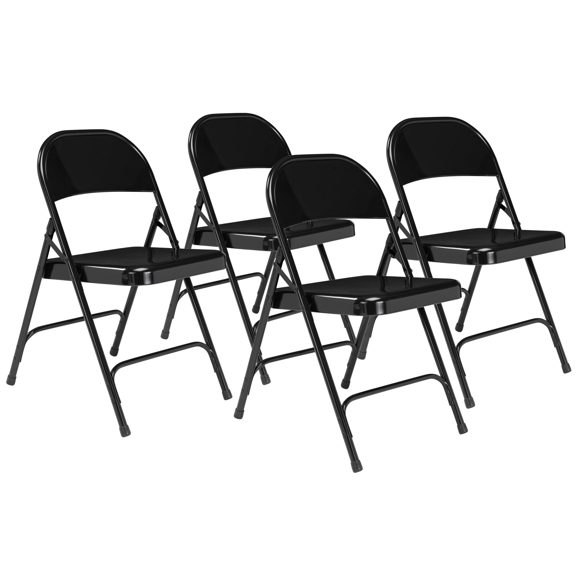 National Public Seating, 50 Series All-Steel Folding Chair, Primary Color Black, Included (qty.) 4, Seating Type Folding Chair, Model# 510